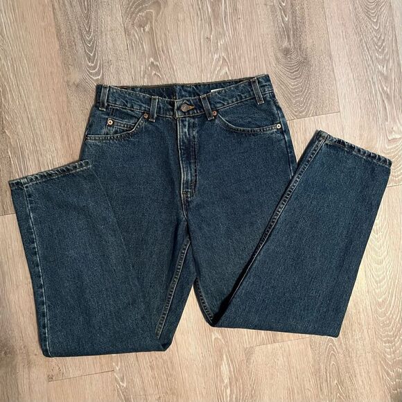 Levi's 550 Vintage 80s Orange Tag USA Relaxed Fit Blue Straight Jean Classic 33 - Picture 9 of 15